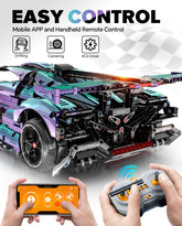 1:10 Apollo Super Plated Sports Car, Remote Control Drift, Electric gullwing doors, 2036 Pcs - BAV BRICK